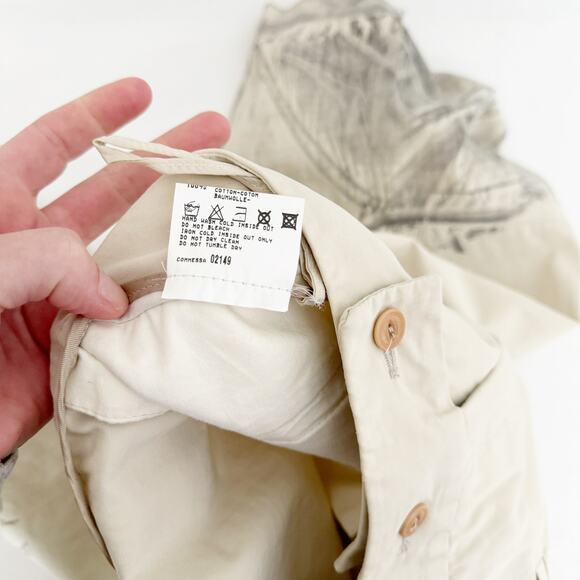 Marithe Francois Girbaud Women's Distressed Khaki Cropped Pants Size 0 - Picture 8 of 8